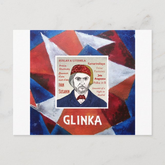 Glinka Postkarte (Vorderseite)