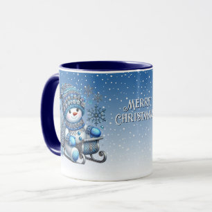 Glissant Snowman Christmas Holiday Mug