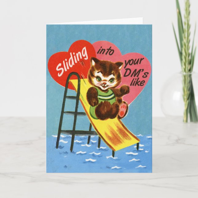 Glissez dans votre DM - Carte Saint Valentin (Devant)