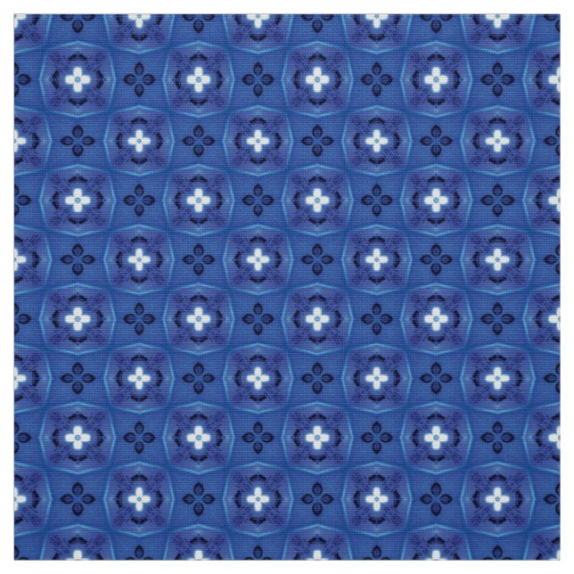 Glitch2 Blanc Bleu Mobilier Tissu (Échantillon)