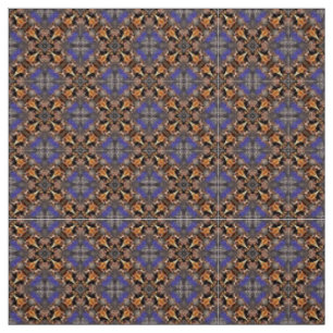 Glitch2 Blauer brauner Möbelstoff Stoff