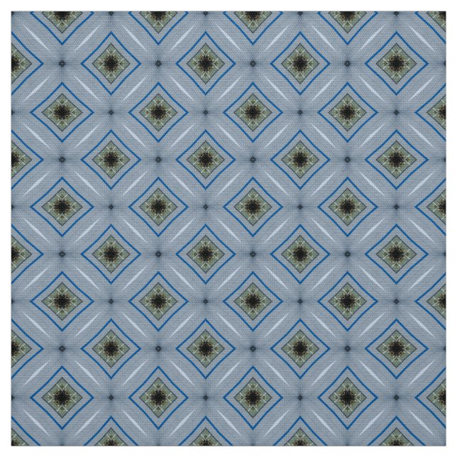 Glitch2 Blue Style Design Tile Muster Stoff (Muster)