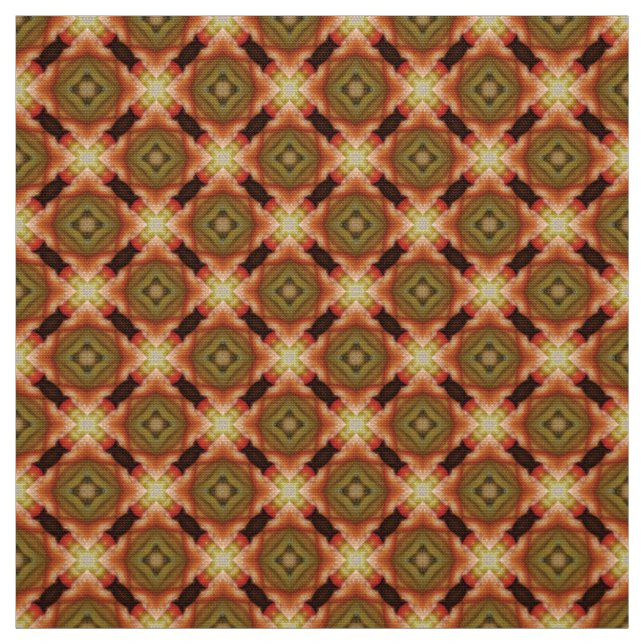 Glitch2 Braunes, gelbes Flechtwerk Stoff (Muster)