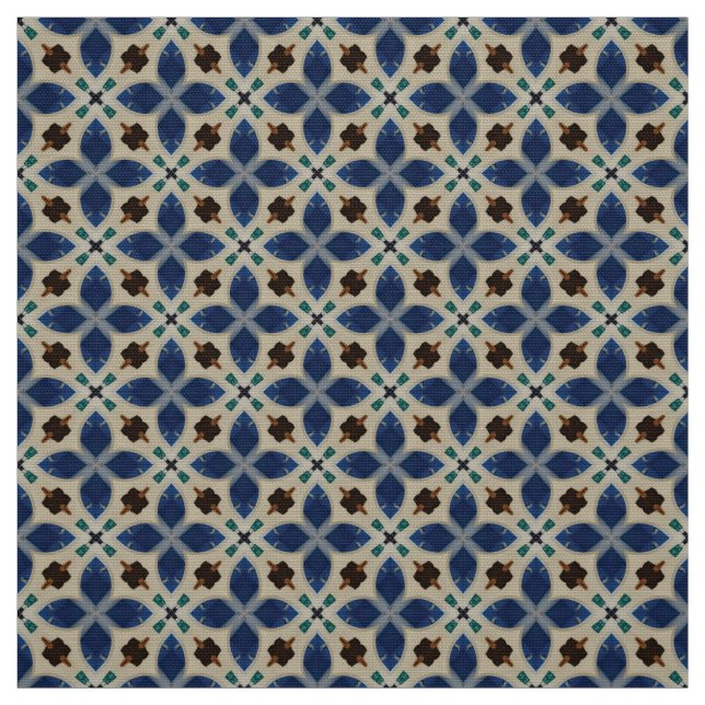 Glitch2 Clam Muschel Blauer Möbelstoff Stoff (Muster)