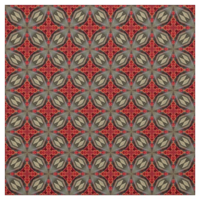 Glitch2 Deep Crimson tissu motif rouge (Échantillon)