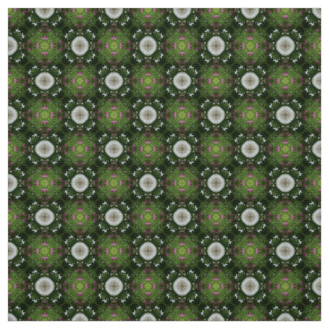 Glitch2, grün und hellgraue Fliesen Stoff (Muster)