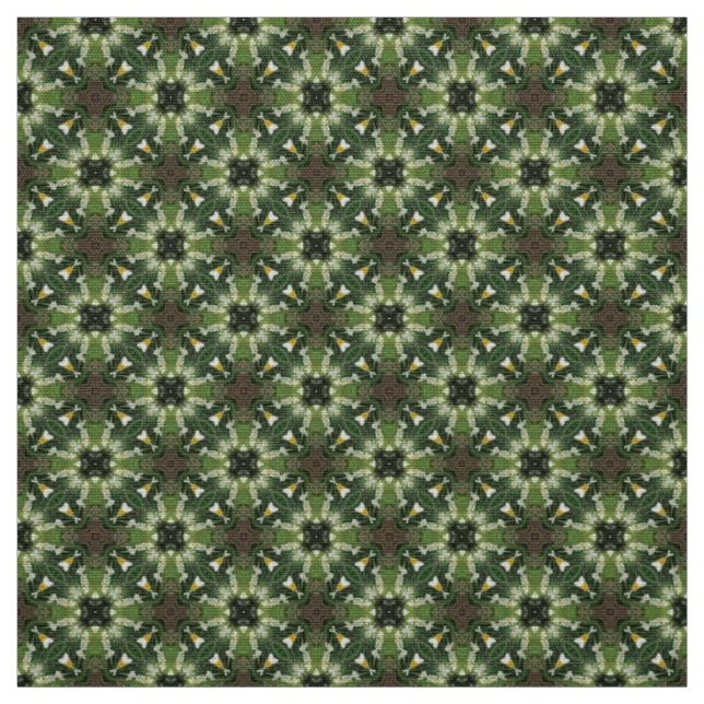 Glitch2 Grüner Rauch Brown Muster Stoff (Muster)