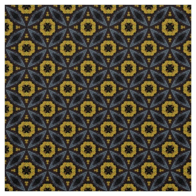 Glitch2 Ingwerbraun Aquamarines Gewebe Stoff (Muster)