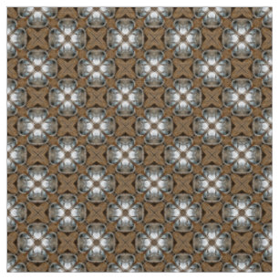 Glitch2 Olive Tissu motif en tuiles blanches