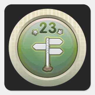 Glitch Achievement senior ok explorer Quadratischer Aufkleber