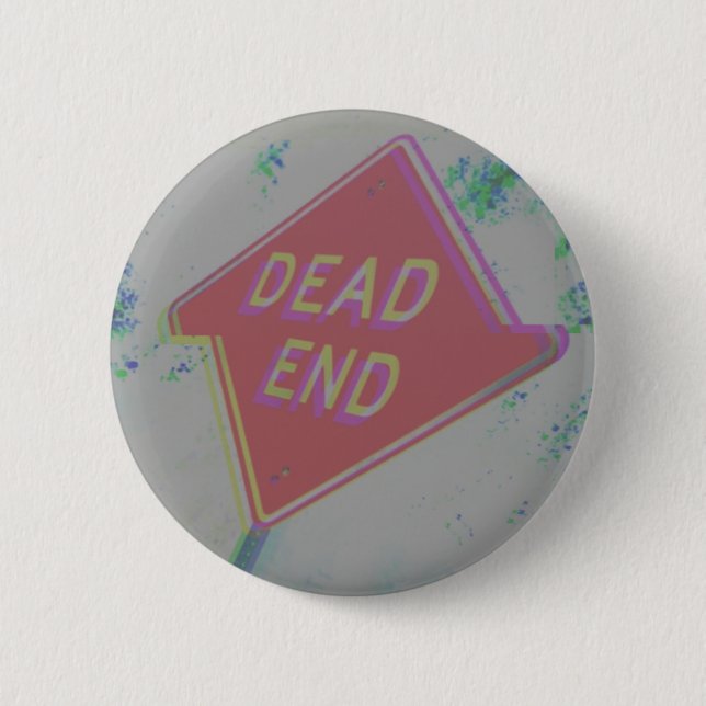 Glitch Aesthetic End Sign Button (Vorderseite)