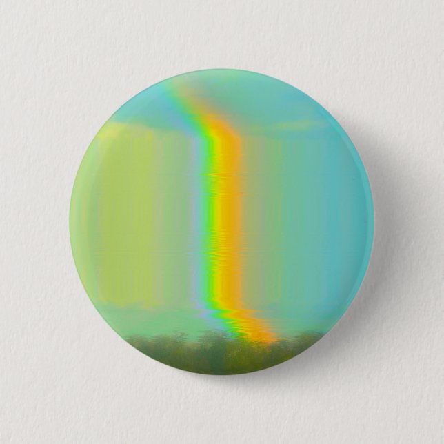 Glitch Aesthetic Rainbow Dream Button (Vorderseite)