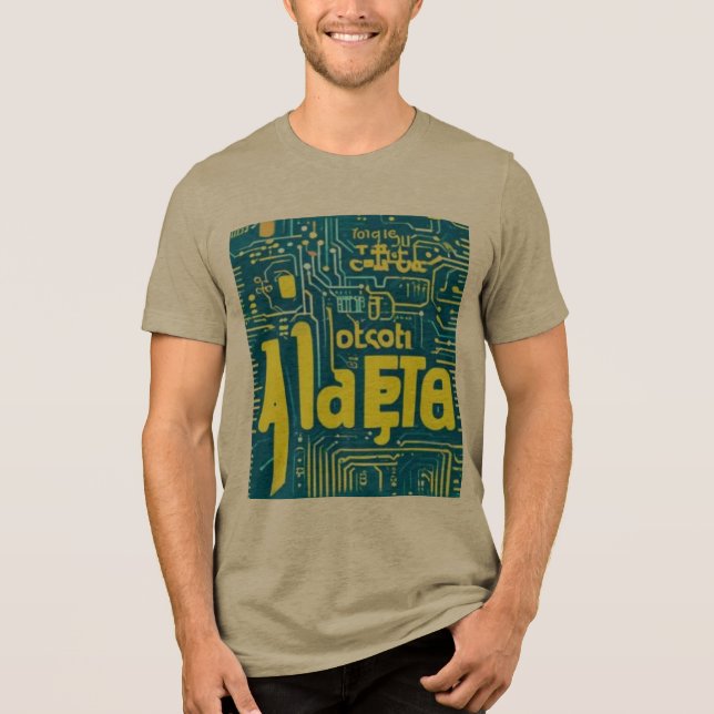 Glitch Alphabet Tri-Blend Shirt (Vorderseite)