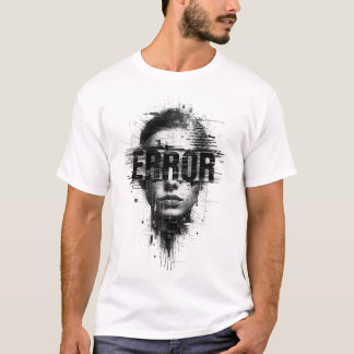 Glitch Art "ERROR" T - Shirt | Cyberpunk Digita