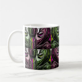 Glitch Art Face Mug Kaffeetasse