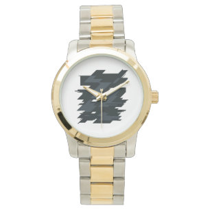 Glitch Art Unisex Zwei-Ton-Armband Armbanduhr