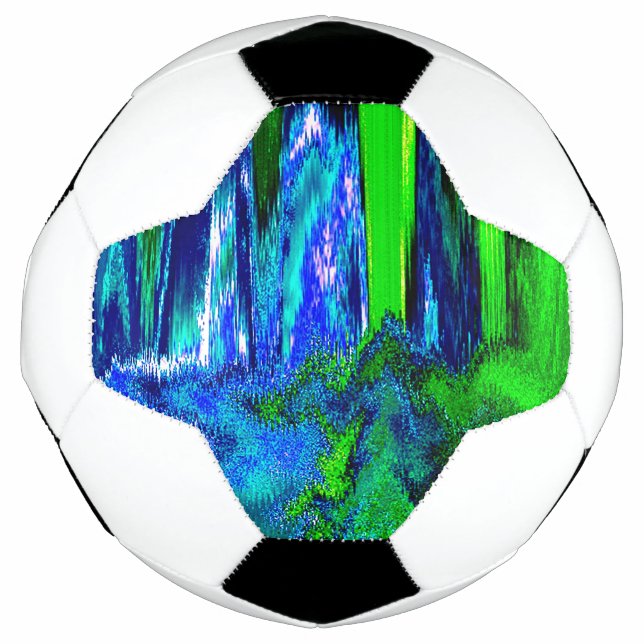 Glitch (blau & grün) fußball (Vorderseite)