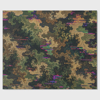 Glitch Camo Armee Geschenkpapier