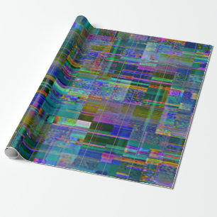 Glitch Chaos Print Geschenkpapier