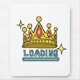 Glitch Crown Loading: 8-Bit Rebellion Awakens Mousepad
