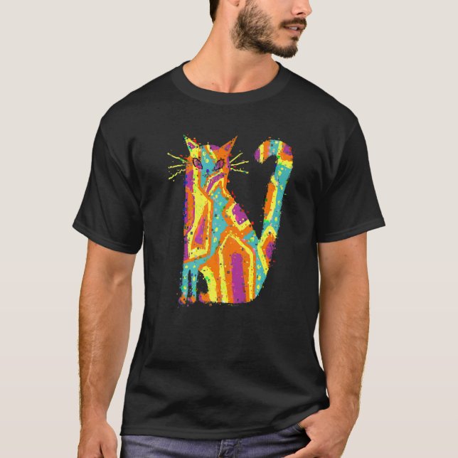 Glitch Cute Cat T-Shirt (Vorderseite)