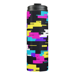 Glitch Digital Design Thermosbecher