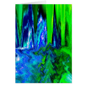 Glitch fondu (bleu et vert)