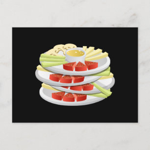 Glitch Food choice-Crudites Postkarte