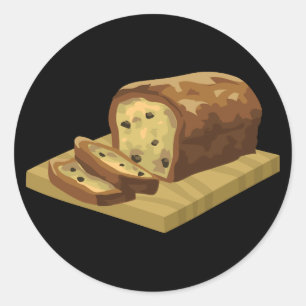 Glitch Food swank zucchini loaf Runder Aufkleber