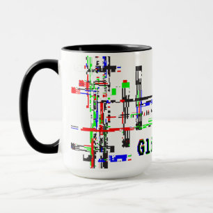 Glitch-Modus — Cyberpunk-Digital-Glitch-Design. Tasse