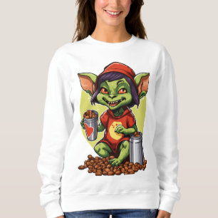 Glitch Pause Clown - Neon Cyber Art Logo" Sweatshirt