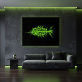 Glitch Pixel Code Fisch Wandkunst Poster
