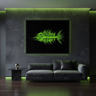 Glitch Pixel Code Fisch Wandkunst Poster