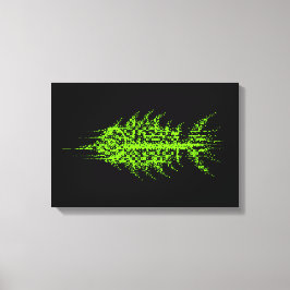 Glitch Pixel Code Fish Wall Art Leinwanddruck