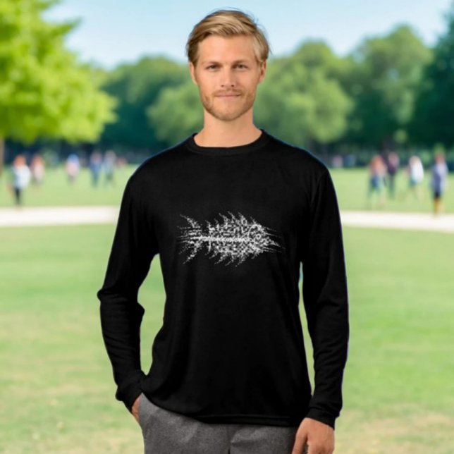 Glitch Pixel Weißer Fisch  Tri-Blend Shirt (Von Creator hochgeladen)