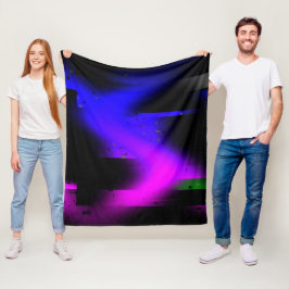 Glitch Plasma Black Fleecedecke