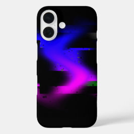 Glitch Plasma Black iPhone 16 Hülle