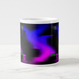 Glitch Plasma Black Jumbo-Tasse
