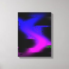 Glitch Plasma Black Leinwanddruck