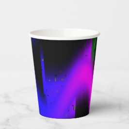 Glitch Plasma Black Pappbecher