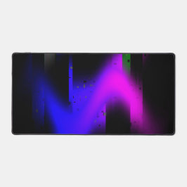 Glitch Plasma Black Schreibtischunterlage
