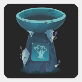 Glitch Shrines npc schrecken Ualia spriggan Quadratischer Aufkleber