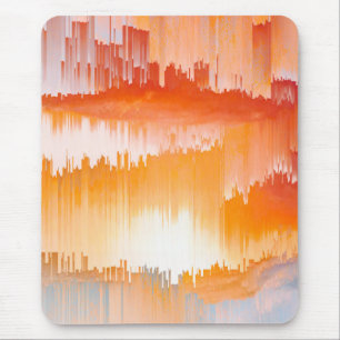 Glitch Sonnenuntergang Himmel Abstrakte Kunst Mousepad