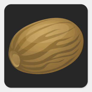 Glitch Spices nutmeg Quadratischer Aufkleber