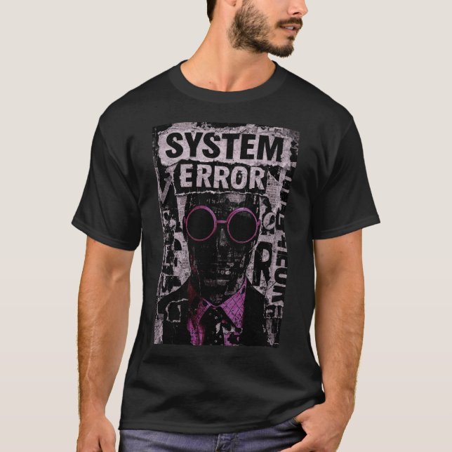 Glitchcore System Failure - Digital Dystopia T-Shirt (Vorderseite)