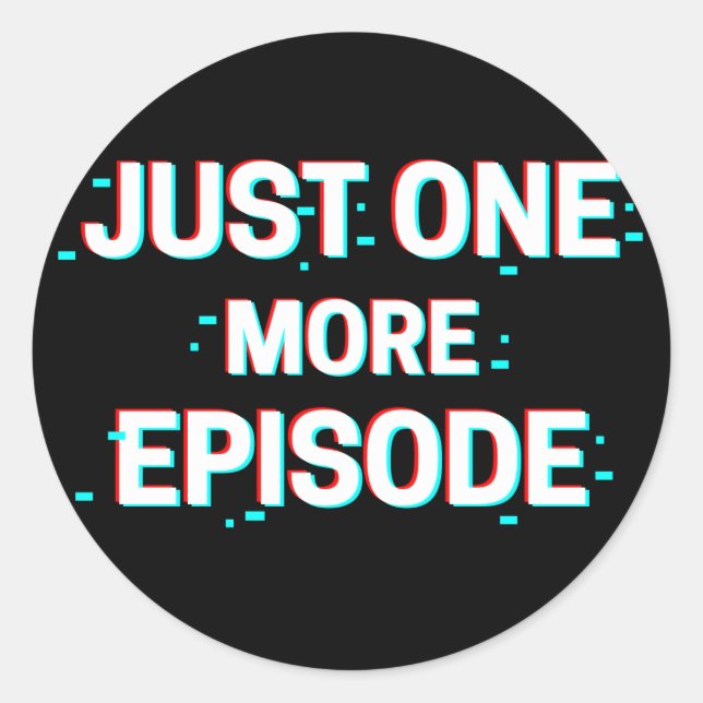 Glitchy nur eine weitere Episode Runder Aufkleber (Vorderseite)