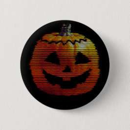 Glitchy TV Pumpkin Button