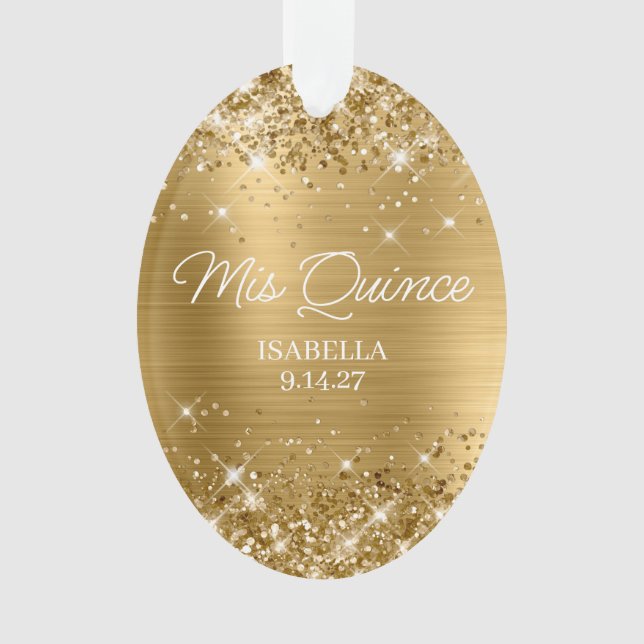 Glitt Gold Foil Quinceañera Robe Photo (devant)
