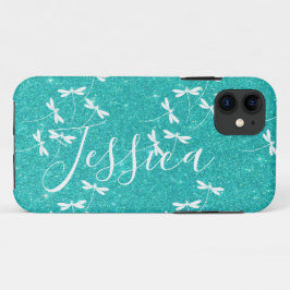 Glitter and dragonflies personalized  Case-Mate iP iPhone Hülle