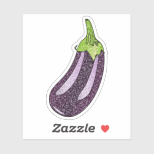 Glitter-Aubergine-Vinyl-Aufkleber nach Maß Aufkleber